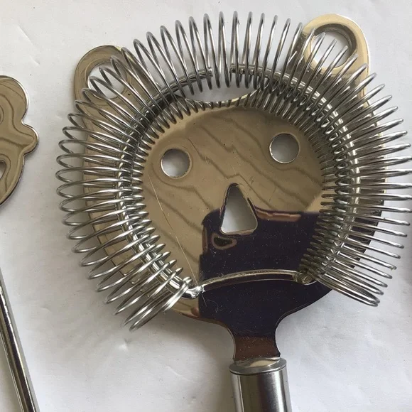 WMF BARWARE GERMANY STAINLESS STEEL BAR SET ANIMAL FACES - Picture 5 of 8